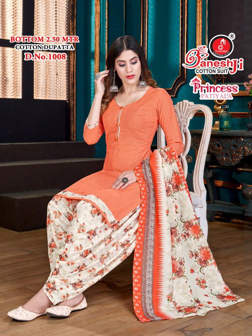 Princess Patiyala Vol 1 By Ganeshji Printed Cotton Dress Material Wholesale Shop In Surat